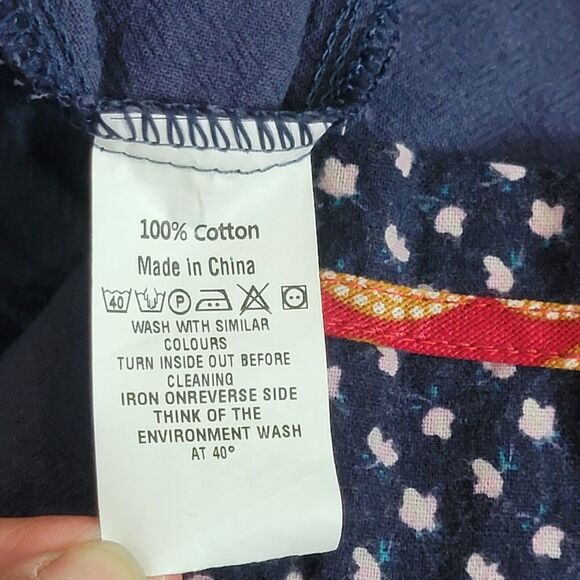 Gracila Pants Womens 4XL Blue Wide Leg Elastic Waist Pull On Tulip Hem Crop - Picture 15 of 15